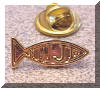 Goldtone WWJD Fish Pin (Click for pricing and info)
